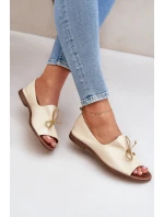 Zazoo 2660 Kožené Dámské Baletky Jasně Béžové