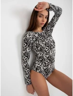 Dámské body LK BO 509199 1.42P bílá a černá - FPrice Dámské body LK BO 509199 1.42P bílá a černá - FPrice