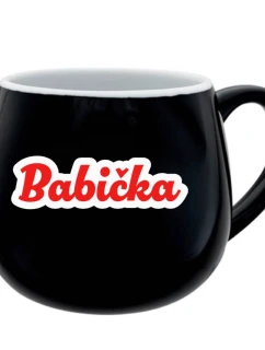 Keramický hrníček Babička (obrys) 300 ml černý - Giftela