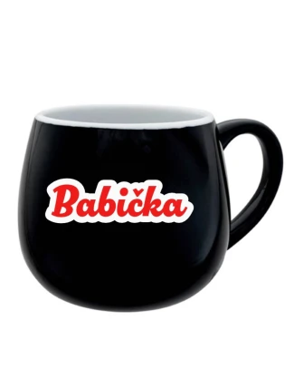 Keramický hrníček Babička (obrys) 300 ml černý - Giftela