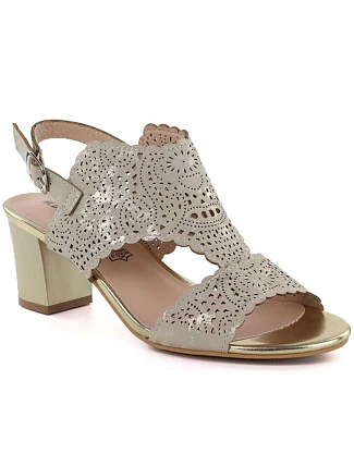 Dámské ažurové béžové sandály M.Daszynski MR1954-2