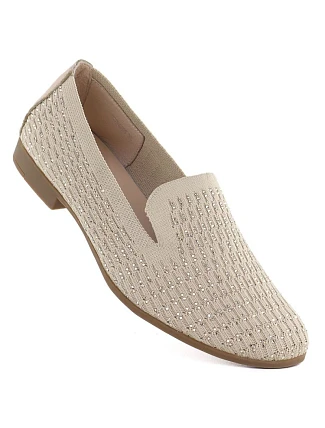 Dámské polobotky lords se zirkony béžové Bugatti TT2N4205