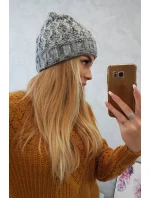 Dámská čepice Eliza K205 grey+violet+ecru Dámská čepice Eliza K205 grey+violet+ecru