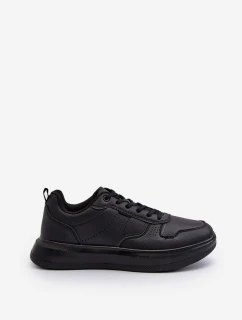 Lehké pánské tenisky na platformě z ekokože černé Uziran