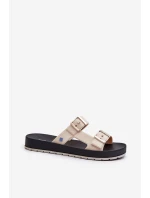 Dámské žabky na ploché podrážce ZAXY LL285072 Bežové