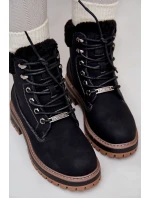 Zateplené dámské boty Big Star OO274A287 Černé Zateplené dámské boty Big Star OO274A287 Černé