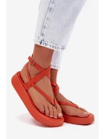 Dámské žabky na platformě oranžové Gelira
