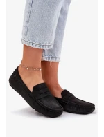 Dámské mokasíny z broušené kůže Big Star – černé Dámské mokasíny z broušené kůže Big Star – černé
