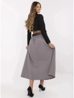 Dámská dlouhá sukně MI SD 88653.89 Šedá - FPrice Dámská dlouhá sukně MI SD 88653.89 Šedá - FPrice