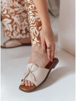 Dámské žabky s mašlí KISSBOW beige FashionStreet ZY0754 Dámské žabky s mašlí KISSBOW beige FashionStreet ZY0754