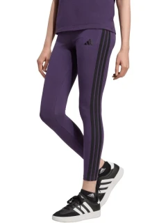 Dámské legíny adidas Essentials 3-Stripes Cotton purple JY3176 dámské