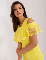 LK SK 506332 šaty.24 žlutá LK SK 506332 šaty.24 žlutá