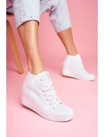 Dámské tenisky na klínku Big Star - bílé