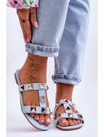 Dámské pantofle s velkými cvočky Modrý Mercure Dámské pantofle s velkými cvočky Modrý Mercure