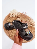 Dětské pěnové pantofle se zdobením, černá opleia Dětské pěnové pantofle se zdobením, černá opleia