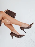 Dámské jehlové boty hnědé FashionStreet ZY1079 Dámské jehlové boty hnědé FashionStreet ZY1079