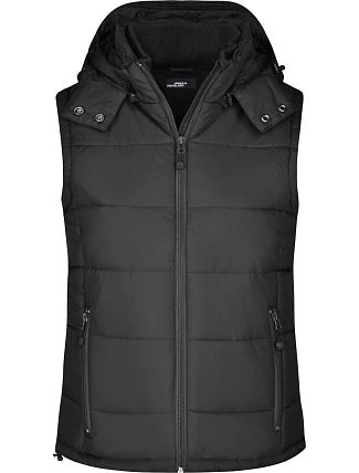 Daiber JN 1005 Dámská prošívaná vesta s kapucí 02.1005 black Daiber JN 1005 Dámská prošívaná vesta s kapucí 02.1005 black