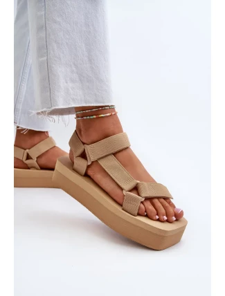 Dámské sandály na platformě Béžová Edireda