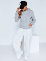 Dámská mikina BASIC s kapucí šedá BY0155