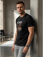 Pánské bavlněné tričko s potiskem Grand Canyon černé FashionStreet NX059R