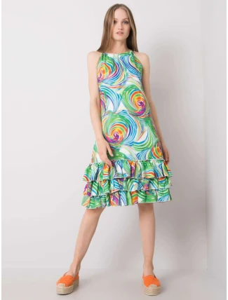 Šaty CHA SK 0852.89P bílá zelená