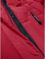 Prošívaná dámská zimní bunda ve vínové bordó barvě LHD (LHD-24572)