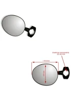 Upínací zrcátko AJS černé