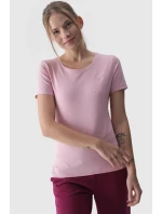 Dámské Hladké Tričko S Logem Růžové 4F 4FWMM00TTSHF1845-56S