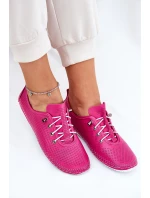 Dámské Kožené Polobotky Z Přírodní Kůže Artiker 54C0830 Růžové