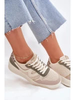 Dámské Tenisky Na Platformě Leopardí Béžové Kelsia