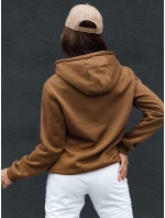 Dámská mikina BASIC s kapucí hnědá FashionStreet BY1328