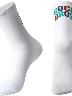 Sportovní ponožky Rockbros, bílé/s nápisem L