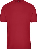 Daiber JN 1808 Pánské pracovní tričko z bio bavlny - Solid 02.1808 red