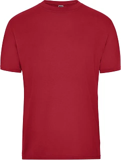 Daiber JN 1808 Pánské pracovní tričko z bio bavlny - Solid 02.1808 red