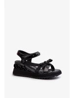 Dámské sandály s mašlí D&A černá