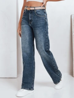 Dámské modré džíny s širokými nohavicemi FashionStreet UY2777