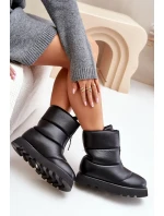 Sněhule Na Platformě S Zipem Eko Kožené Černé Resisia Sněhule Na Platformě S Zipem Eko Kožené Černé Resisia