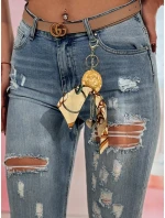 JEANZI FashionStreet dámské úzké džínové kalhoty UY2373