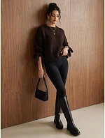 Dámský oversize svetr v čokoládové barvě FashionStreet MY2571 Dámský oversize svetr v čokoládové barvě FashionStreet MY2571