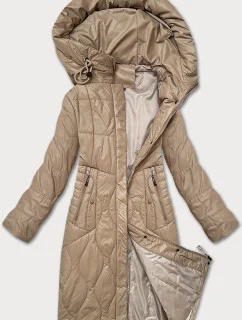 Béžová dámská prošívaná bunda pro přechodné období S'West (B8302-12)