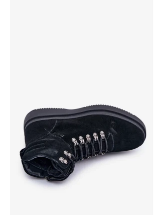 Semišové pánské zateplené trapery Big Star OO174187 černé