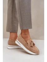 Dámské mokasíny G-55 / 208670 Hnědo béžová - Flyfor Dámské mokasíny G-55 / 208670 Hnědo béžová - Flyfor