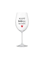 NEJLEPŠÍ BABIČCE NA SVĚTĚ - čirá sklenice na víno 350 ml