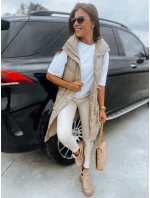Dámská prošívaná vesta MARIEL béžová FashionStreet TY3015