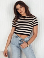 TARSON dámská pruhovaná halenka černá FashionStreet RY2384