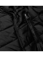 Černo-hnědá oboustranná dámská bunda (W556)