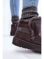 Dámské boty do sněhu Big Star KK274623 šedé Dámské boty do sněhu Big Star KK274623 šedé