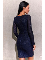 Dámské šaty SUK0422 Tmavě modrá - Roco Fashion