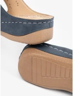 Trendy dámské sandály modré na klínku Trendy dámské sandály modré na klínku