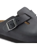 Dámské/pánské žabky Birkenstock Boston Black oil leather narrow narrow (0059463)